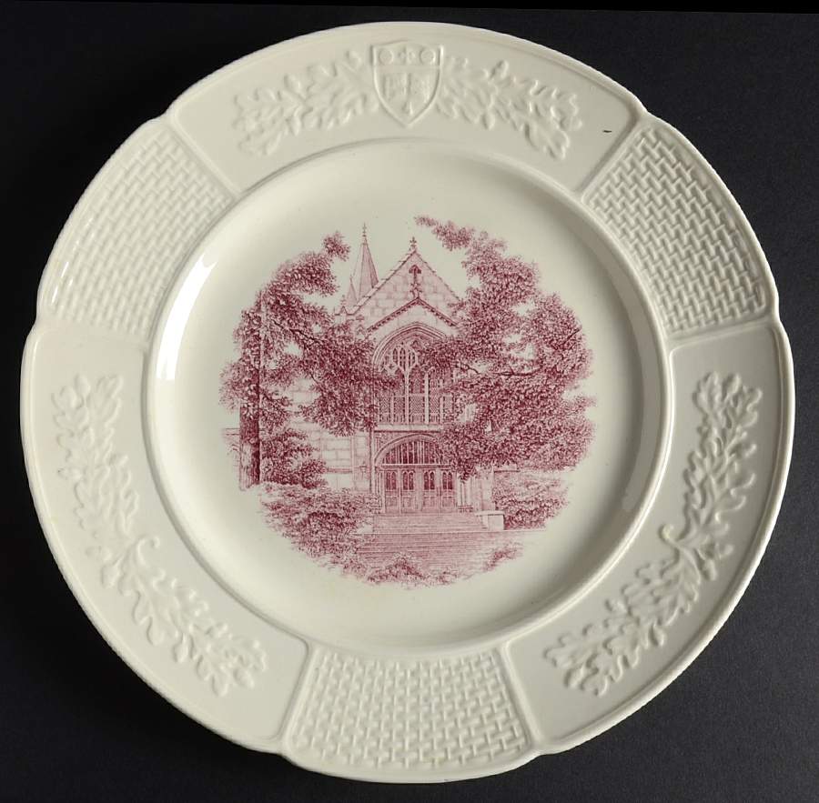 Wellesley College Pink Dinner Plate by Wedgwood-1