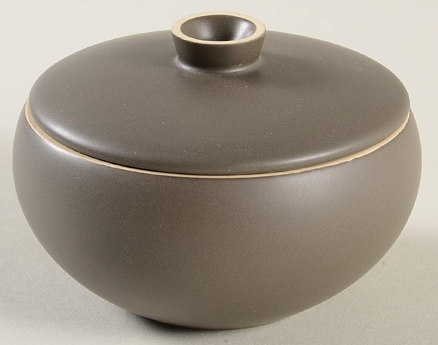 Vera Wang Naturals Graphite Sugar Bowl & Lid by Wedgwood-1
