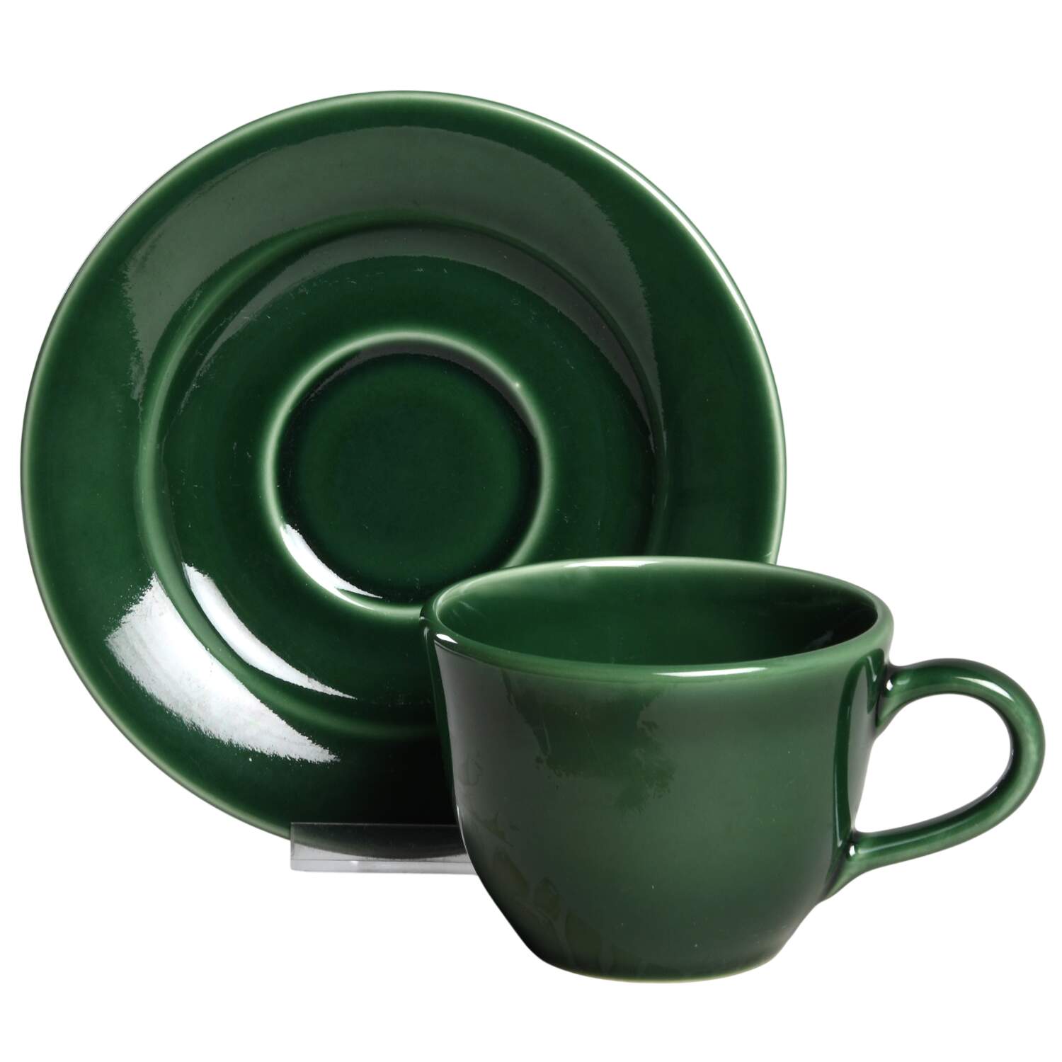 Belvedere Green Flat Cup & Saucer Set by Williams-Sonoma-1
