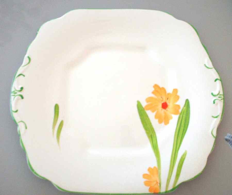 9609 Square Handled Cake Plate by Wellington (England)-1