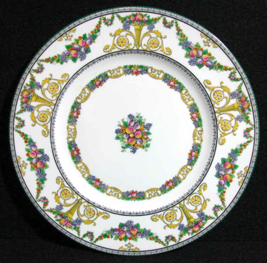 Florida (Fruit, Yellow Scrolls) Dinner Plate by Wedgwood-1
