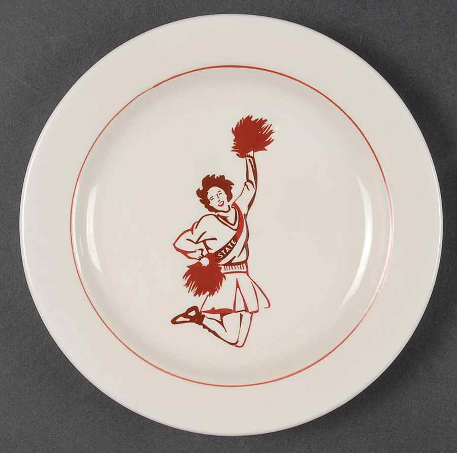 Vintage Football Salad/Dessert Plate by Williams-Sonoma-1
