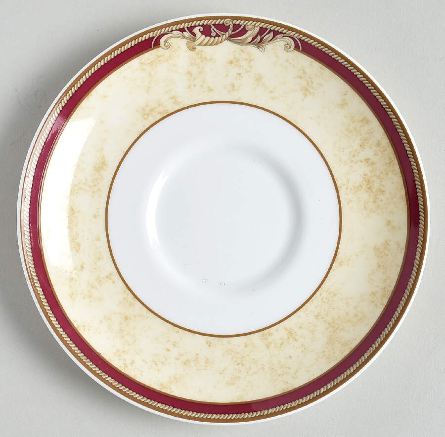 Cornucopia Ruby (Hotelware) Saucer for Cream Soup Bowl by Wedgwood-1