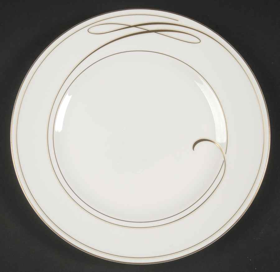 Ballet Ribbon (Gold) Salad/Dessert Plate by Waterford China-1