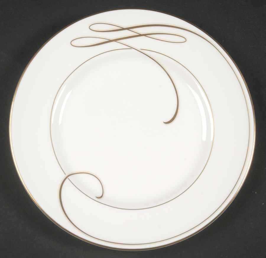Ballet Ribbon (Gold) Bread & Butter Plate by Waterford China-1