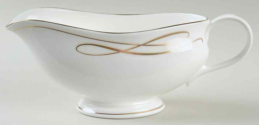 Ballet Ribbon (Gold) Gravy Boat by Waterford China-1