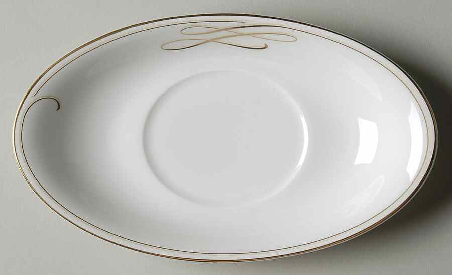 Ballet Ribbon (Gold) Underplate for Gravy Boat by Waterford China-1