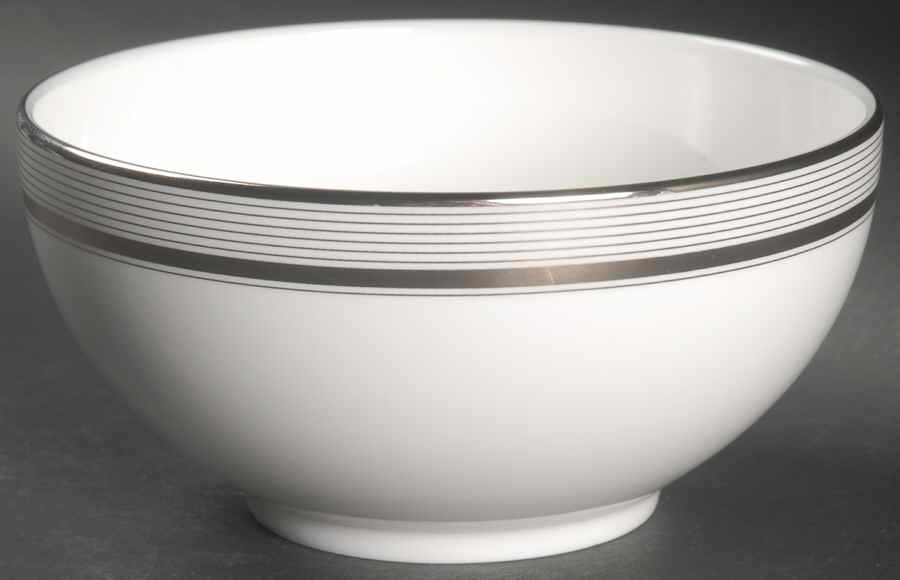 Ribbon Stripe Silver (Platinum) 6" All Purpose Bowl by Wedgwood-1