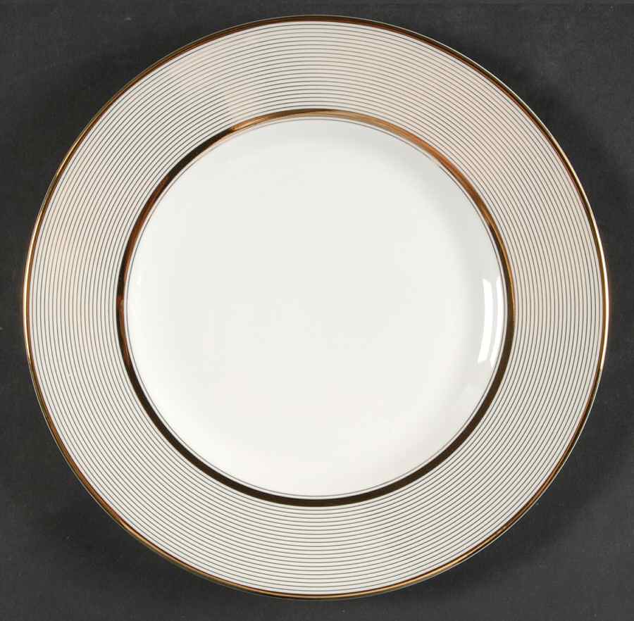 Ribbon Stripe Gold Accent Salad Plate by Wedgwood-1