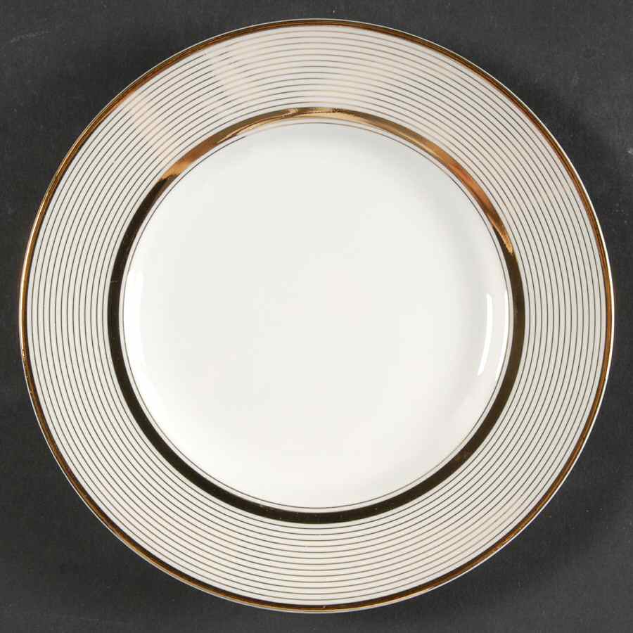 Ribbon Stripe Gold Bread & Butter Plate by Wedgwood-1