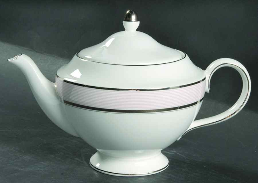 Ribbon Stripe Rose Tea/Coffee Pot & Lid by Wedgwood-1