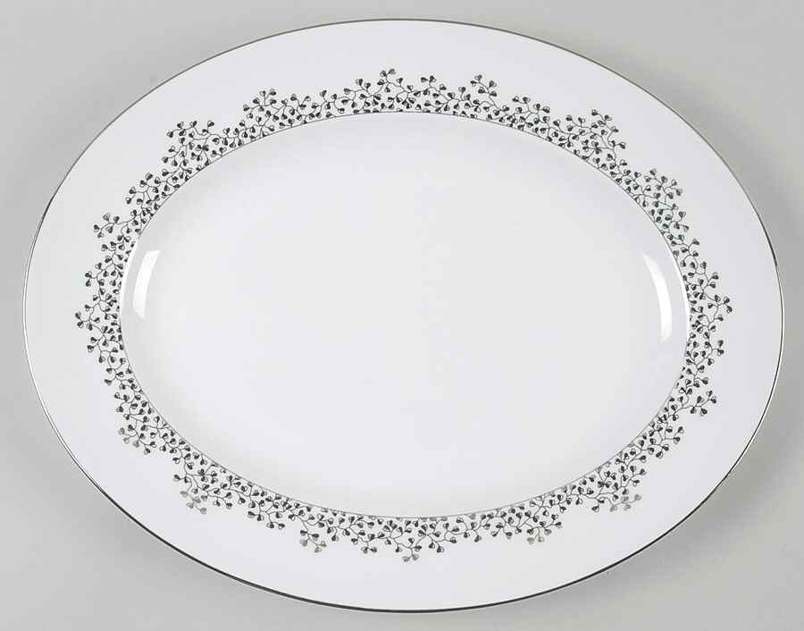 Bouquet 13" Oval Serving Platter by Wedgwood-1