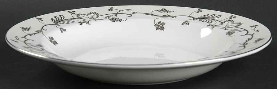 Flourish Ecru (No Color Band Large Rim Soup Bowl by Wedgwood-1