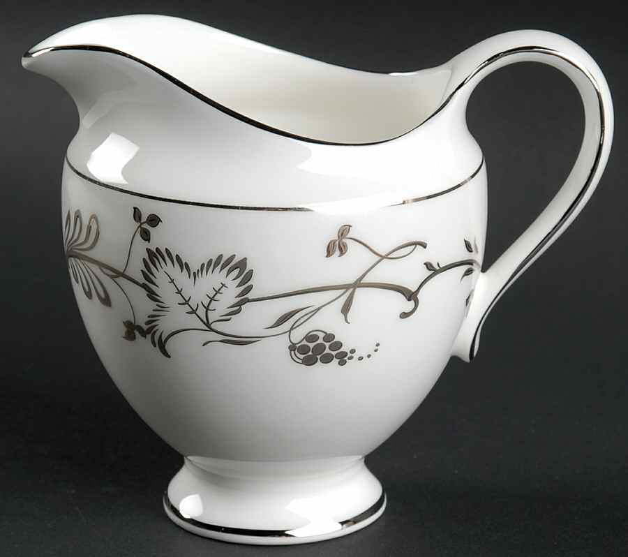 Flourish Ecru (No Color Band Creamer by Wedgwood-1