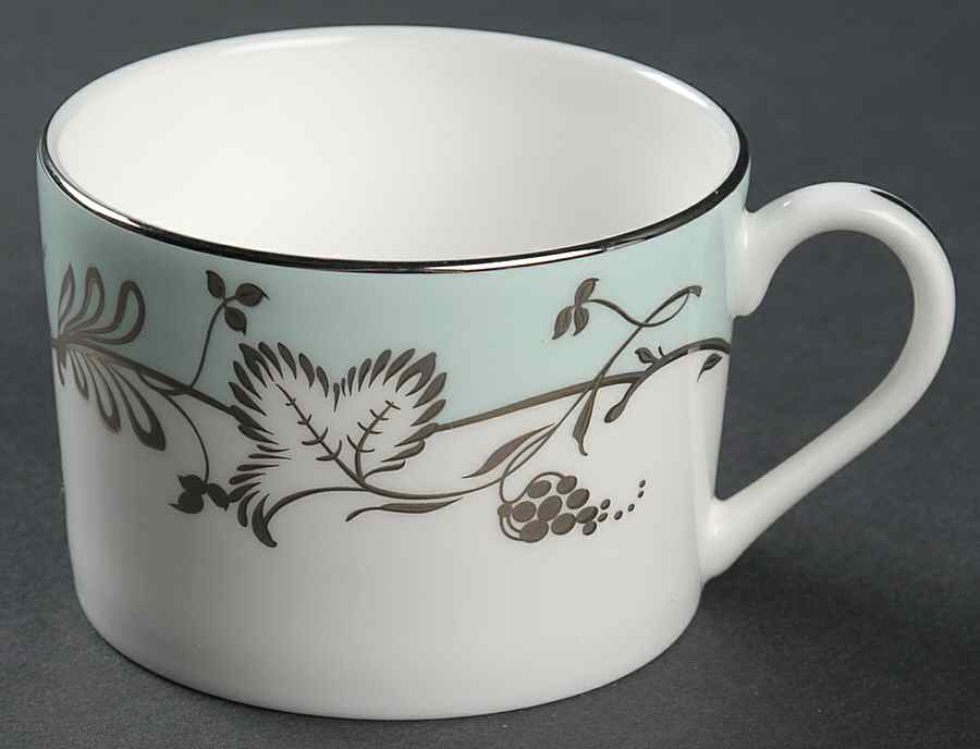Flourish Robin's Egg (Blue Band) Flat Cup by Wedgwood-1