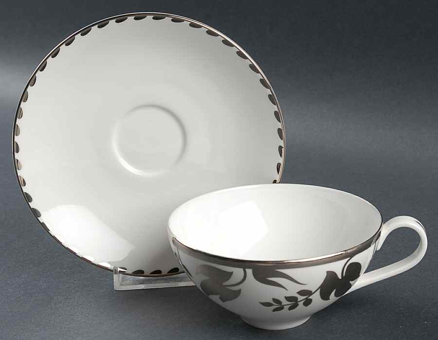 Lily of the Valley Flat Cup & Saucer Set by Wedgwood-1