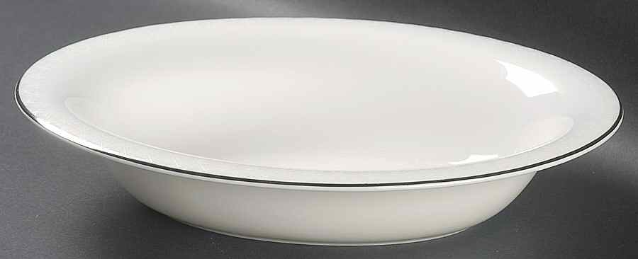 Petal Lattice 9" Oval Vegetable Bowl by Wedgwood-1