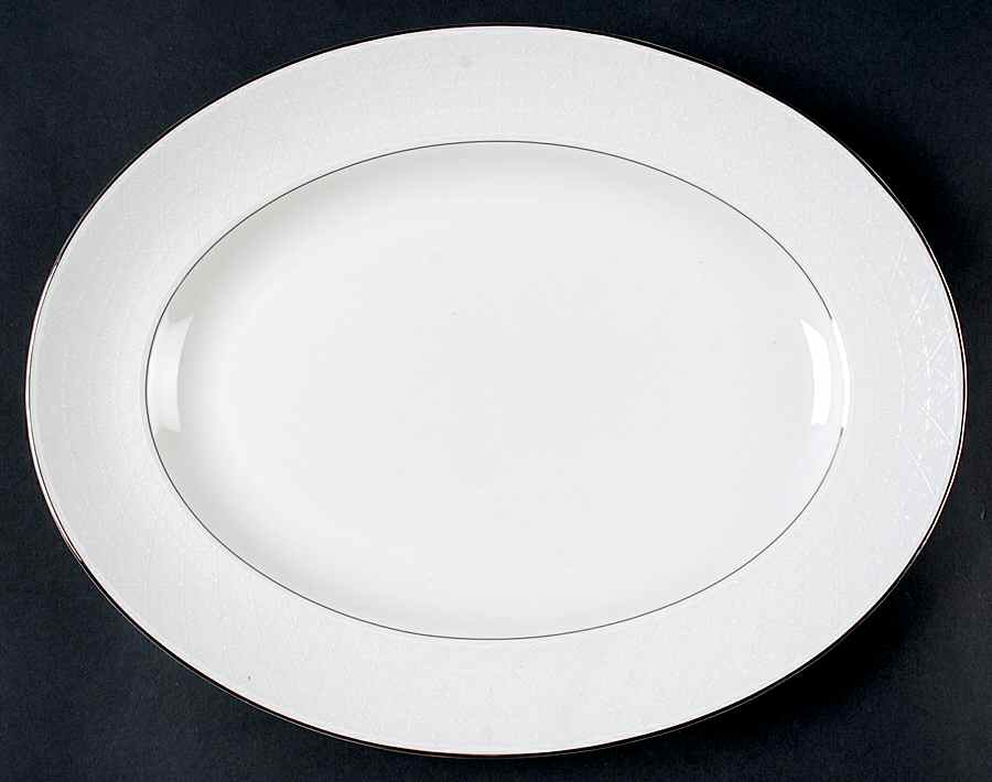 Petal Lattice 13" Oval Serving Platter by Wedgwood-1