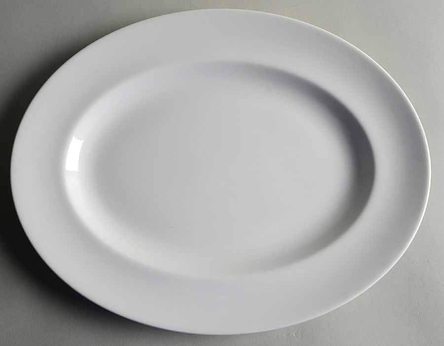 White Saleware 14" Oval Serving Platter by Wedgwood-1
