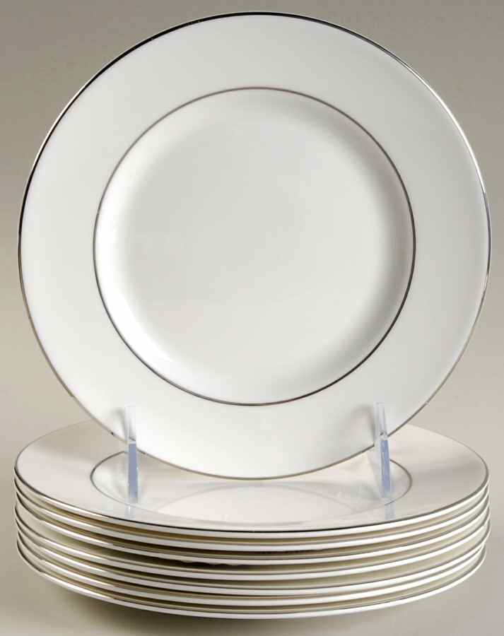 Delphi Platinum Dessert/Pie Plate - Set of 8 by Wedgwood-1
