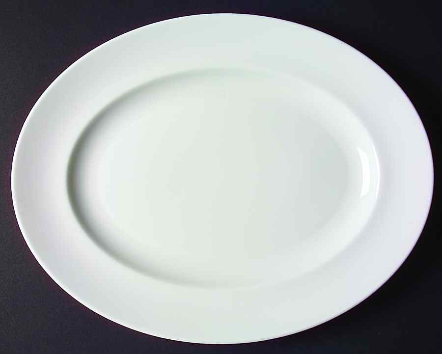 Delphi White 14" Oval Serving Platter by Wedgwood-1