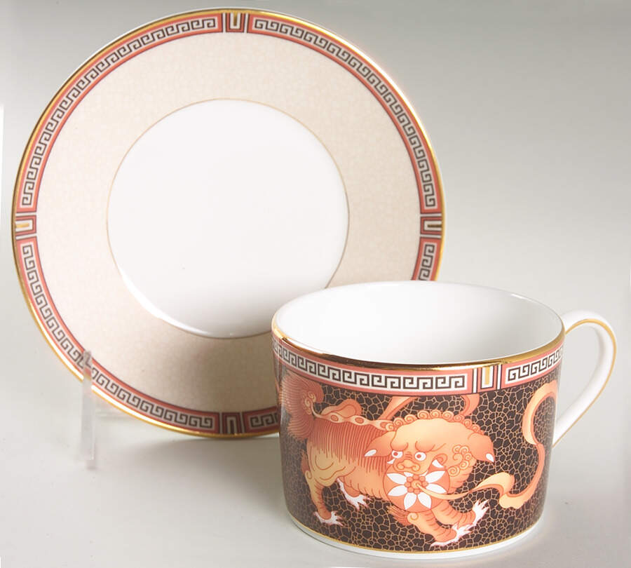 Dynasty Flat Cup & Saucer Set by Wedgwood-1
