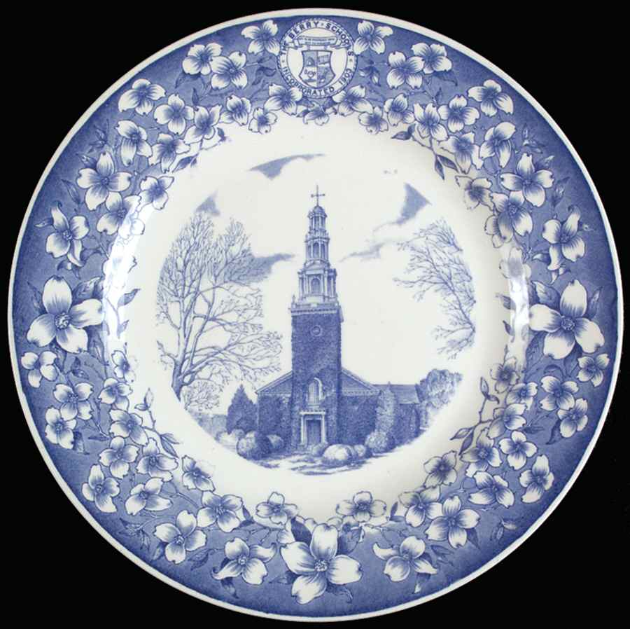 The Berry Schools Blue Dinner Plate by Wedgwood-1