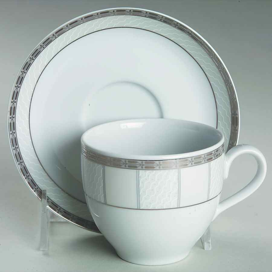 WLB77 Flat Cup & Saucer Set by Walbrzych-1