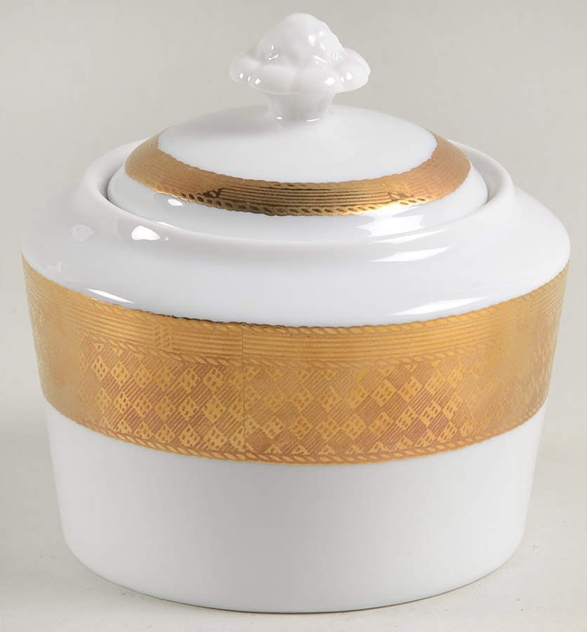Aegean Gold Sugar Bowl & Lid by Wallace Heritage (Japan)-1