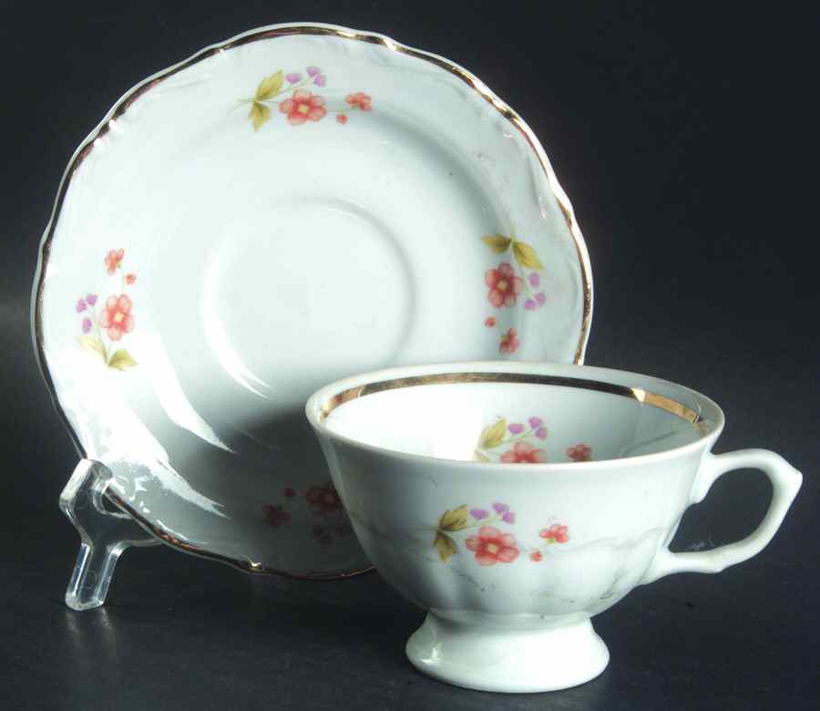 WLB80 Footed Cup & Saucer Set by Walbrzych-1