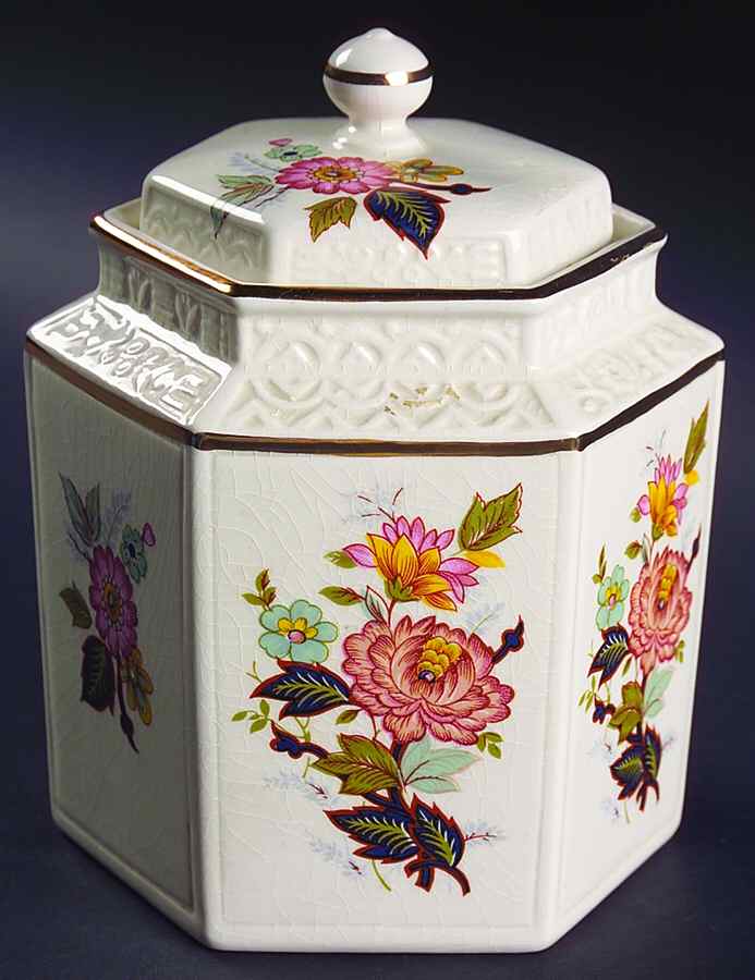 5867 Octagonal Jar & Lid by Arthur Wood-1