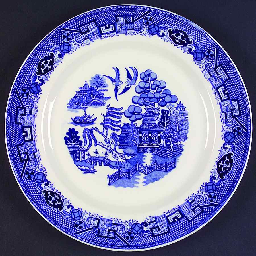 Blue Willow (No Inner Band) Dinner Plate by Walker-1