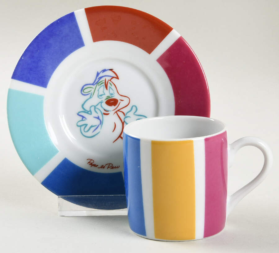 Looney Tunes Flat Demitasse Cup & Saucer Set by Warner Bros.-1