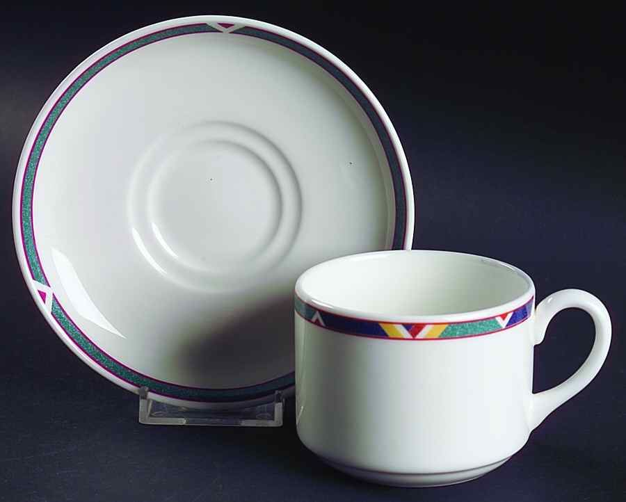 WW466 Flat Cup & Saucer Set by Wedgwood-1