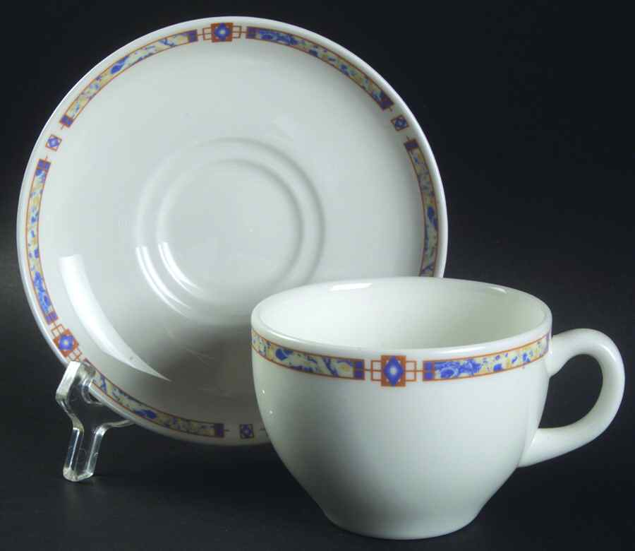 WW468 Flat Cup & Saucer Set by Wedgwood-1