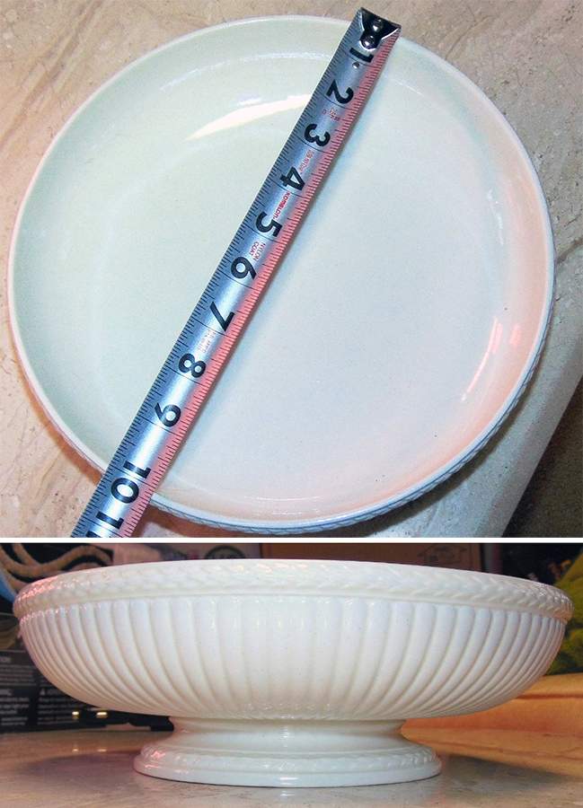 Edme Antique White (New 2008) 10" Large Salad Serving Bowl by Wedgwood-1