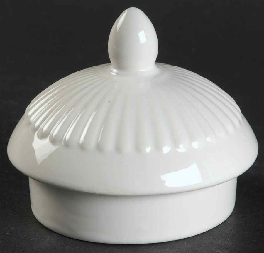 Edme Antique White (New 2008) Lid for Sugar Bowl by Wedgwood-1