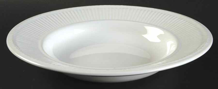 Edme Antique White (New 2008) Large Rim Soup Bowl by Wedgwood-1