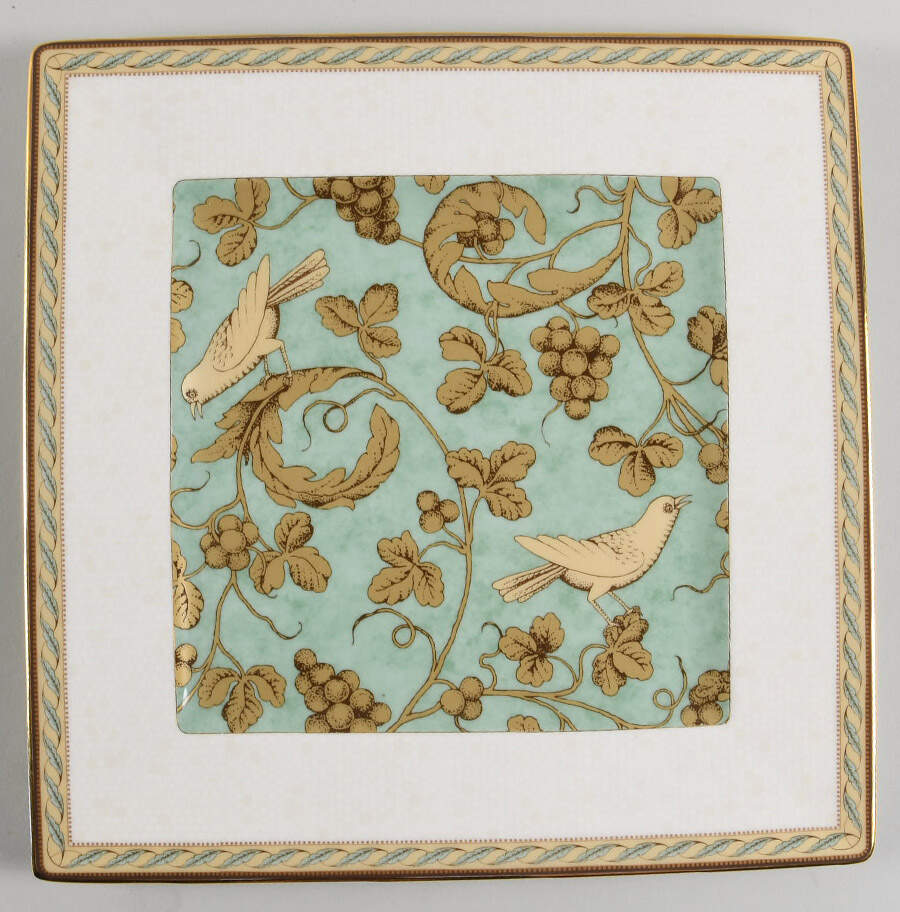 Golden Bird 11" Square Serving Platter by Wedgwood-1