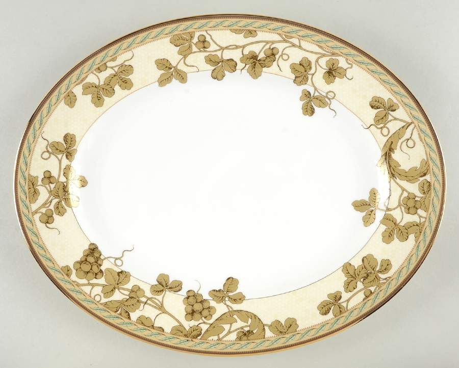 Golden Bird 14" Oval Serving Platter by Wedgwood-1