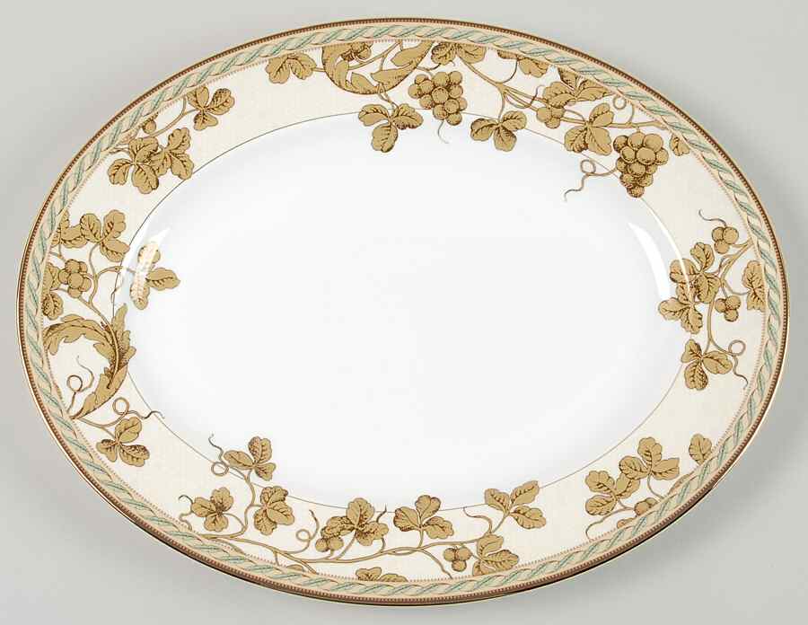 Golden Bird 13" Oval Serving Platter by Wedgwood-1