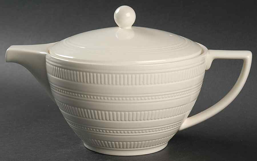 Jasper Conran Impressions Cream Teapot & Lid by Wedgwood-1