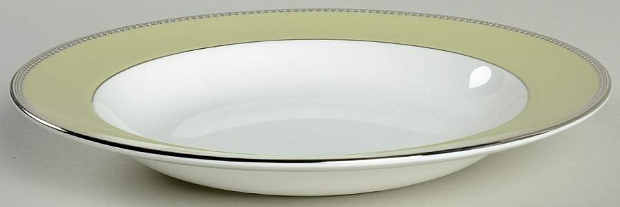 Vera Lace Bouquet Fern Large Rim Soup Bowl by Wedgwood-1