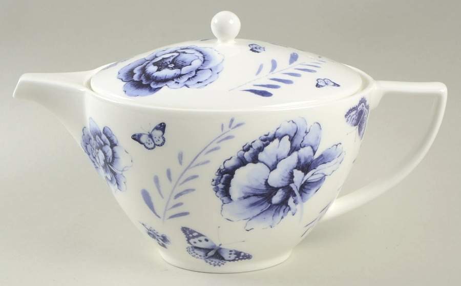 Blue Butterfly Teapot & Lid by Wedgwood-1