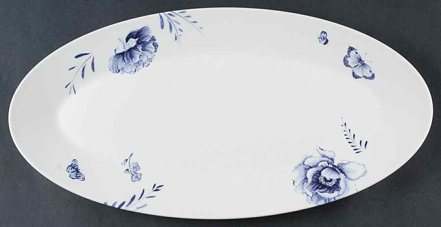 Blue Butterfly 16" Oval Serving Platter by Wedgwood-1