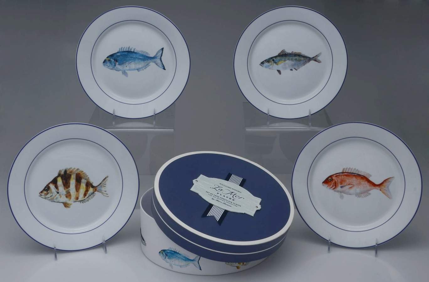 La Mer Fish Dinner Plate - Set of 4 Motif Boxed by Williams-Sonoma-1