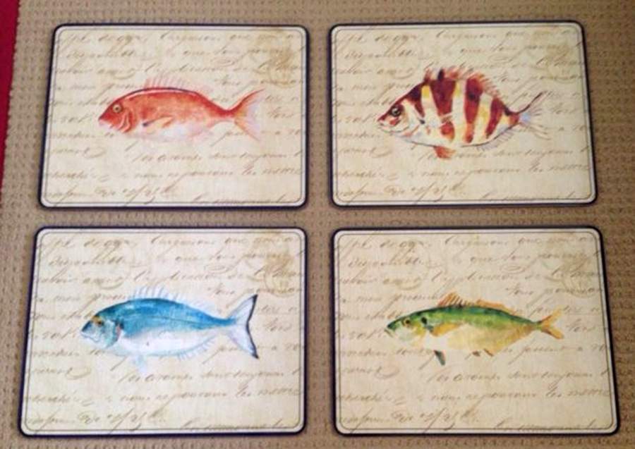 La Mer Fish Corkboard Placemat - Set of 4 Motifs by Williams-Sonoma-1