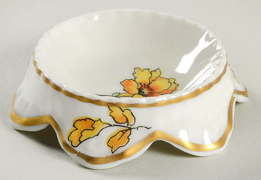 B2036-1 (Gold Daubs and Trim) Salt Dip by Warwick-1