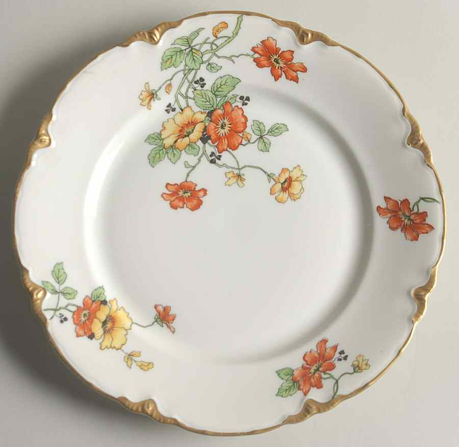 B2036-1 (Gold Daubs and Trim) Dinner Plate by Warwick-1