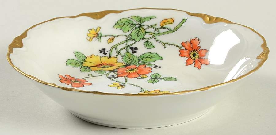 B2036-1 (Gold Daubs and Trim) Fruit/Dessert (Sauce) Bowl by Warwick-1